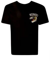 KENZO - Tiger Embroidered T-Shirt - Lyst