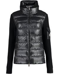 Moncler - Cardigan With Padded Front Panel - Lyst