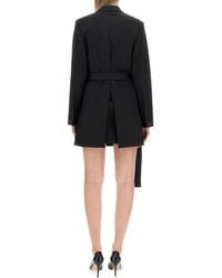 Victoria Beckham - Double-Breasted Mini Dress Polyester - Lyst