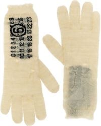 MM6 by Maison Margiela - Numeric Signature Mm6 Gloves Virgin Wool - Lyst