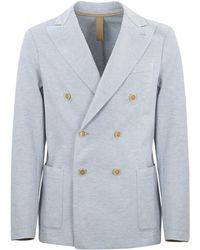 Eleventy - Light Double-Breasted Jacket - Lyst