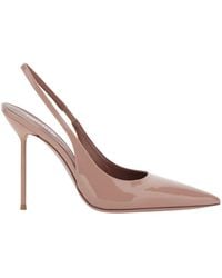 Paris Texas - 'Lidia' Slingback Pumps With High Stiletto Heel And Elastic Ankle Strap - Lyst