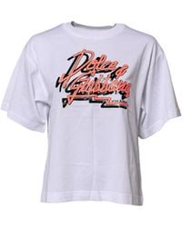 Dolce & Gabbana - Cotton Graphic Print Crew Neck T-Shirt - Lyst