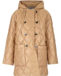 Ganni - Hooded Quilted Jacket - Lyst