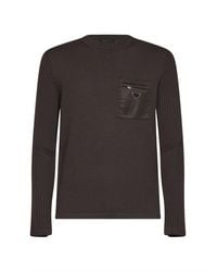Prada - Wool Knit Sweater Dark Virgin - Lyst