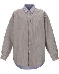 Hed Mayner - Pinstripe Oxford Overshirt - Lyst