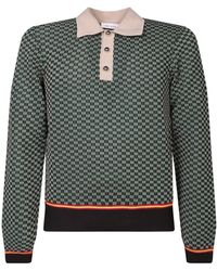 Wales Bonner - Valley Knit Polo Shirt - Lyst