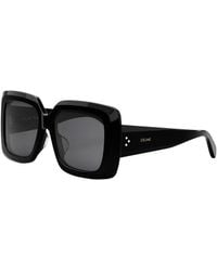 Celine - Sunglasses Square Full Rim, Shiny Frame And Smoke Lens Cl40263F01A Default Title - Lyst