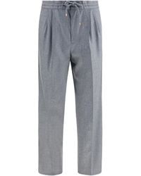 Brunello Cucinelli - Virgin Wool Pants Fleece Ovis Aries - Lyst