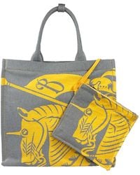 Burberry - Ekd Canvas Tote Bag With Coin Pouch - Lyst