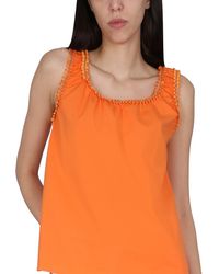 Moschino - Cotton Slim Fit Top Tops - Lyst
