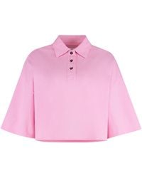 Bottega Veneta - Piqué Polo Shirt Cotton Tops - Lyst