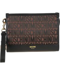 Moschino - Monogrammed Clutch Bag - Lyst