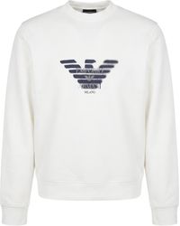 Emporio Armani - Felpa Double Jersey Snow - Lyst