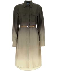 Prada - Twill Shirt Dress - Lyst
