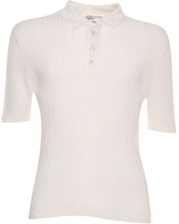 SETTEFILI CASHMERE - Ribbed Polo Shirt - Lyst