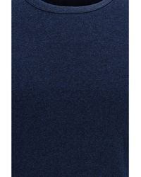 Brunello Cucinelli - Denim-Effect Ribbed Cotton T-Shirt - Lyst