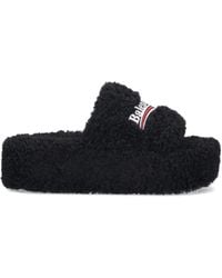 Balenciaga - Slide "Furry Platform" - Lyst