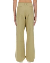 Burberry - Straight Leg Pants Cotton Trousers - Lyst
