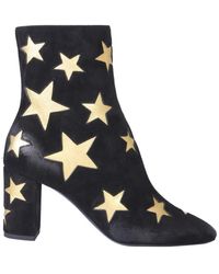 Saint Laurent - Lou 50mm Star Black Boots - Lyst