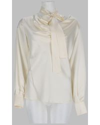 Max Mara - Silk Satin Blouse Top - Lyst