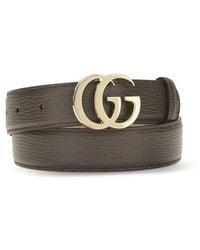 Gucci - Brown Calf Leather Bos Taurus Regular Belt - Lyst