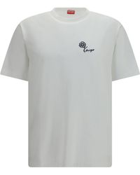 KENZO - Tulip Embroidered Cotton T-Shirt - Lyst