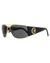 Versace - Navigator Wrap Sunglasses Ve2163 100287- 63Mm Metal/Plastic(Acetate) - Lyst