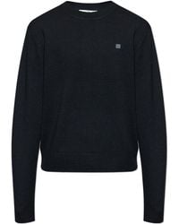 Acne Studios - Wool Sweater With Logo - Lyst