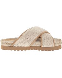 Peserico - Jute And Leather Sandal - Lyst