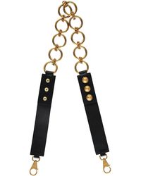 Balmain - Leather And Chain Shoulder Strap - Lyst
