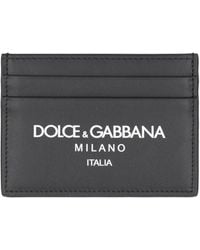 Dolce & Gabbana - Leather Card Holder Calf Wallets & Cardholders - Lyst
