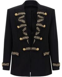 Balmain - Leaf Embroidery Blazer - Lyst