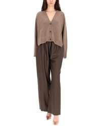 Loulou de Saison - Cove Wide Fit Pants Virgin Wool Trousers - Lyst