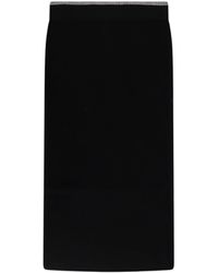 Pinko - Wool Blend Skirt - Lyst