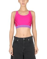 Versace - Crop Top With Logo Band - Lyst