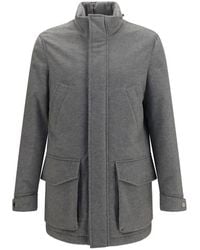 Brunello Cucinelli - Cashmere Full-Length Jacket Clothing - Lyst