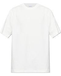 Burberry - T-Shirt With Embroidered Logo - Lyst