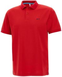 Sun 68 - Solid Pique Cotton Polo Shirt - Lyst