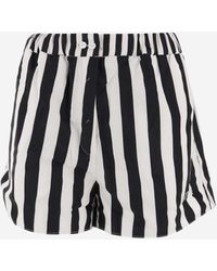 Patou - Cotton Shorts With Striped Pattern - Lyst