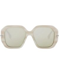Fendi - Sunglasses Square Full Rim, Shiny Frame And Mirror Lens Fe40173I60Q - Lyst