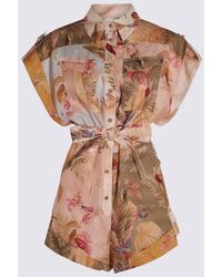 Zimmermann - Linen Jumpsuit - Lyst
