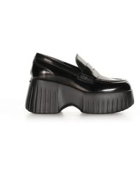 Hogan - Wedge Leather Loafer - Lyst