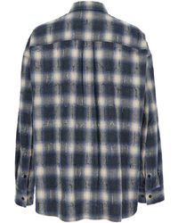 Tシャツ・カットソー JUUN.J Needle Damaged Check Loose Fit Shirts Juun.J Argyle Damage Check Shirt in Blue for Men | Lyst