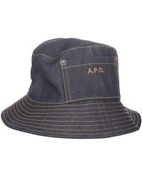 A.P.C. - Logo Embroidered Bucket Hat - Lyst