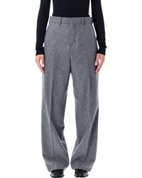 Ami Paris - Wool Wide-Leg Trousers - Lyst