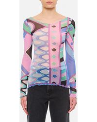 Emilio Pucci - Long Sleeve Tulle T-Shirt - Lyst