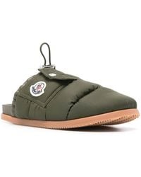 Moncler - Mon Pocket Logo Patch Padded Down Mules - Lyst