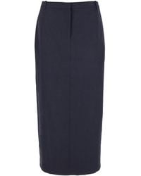 Theory - Midi Skirt With Slit - Lyst