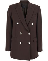 Le Plain - Double-Breasted Jacket With Peak Revers - Lyst